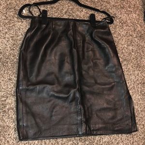 100% genuine vintage leather skirt